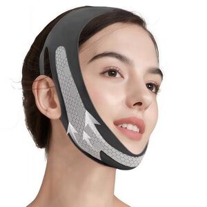 Graphene V-Line Mask, Chin Strap for Sleeping,Chin Strap Exerciser,Black,M